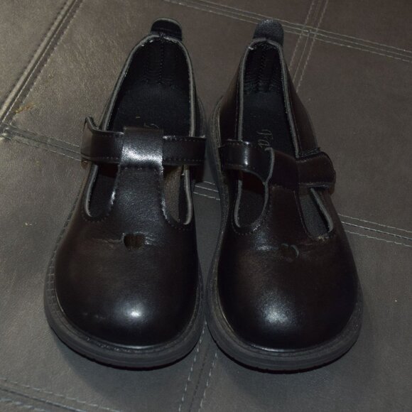Black Mary Jane Toddler Little Girls sz 12 Lightweight Non-slip Dress Shoes - Picture 2 of 5